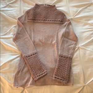 Tory Burch lilac/mauve mock neck sweater